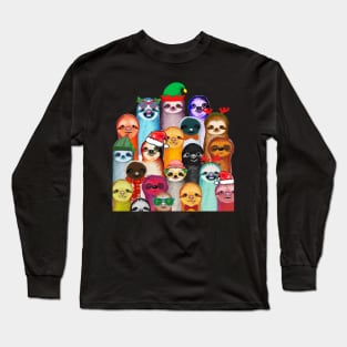 Christmas Sloths Long Sleeve T-Shirt